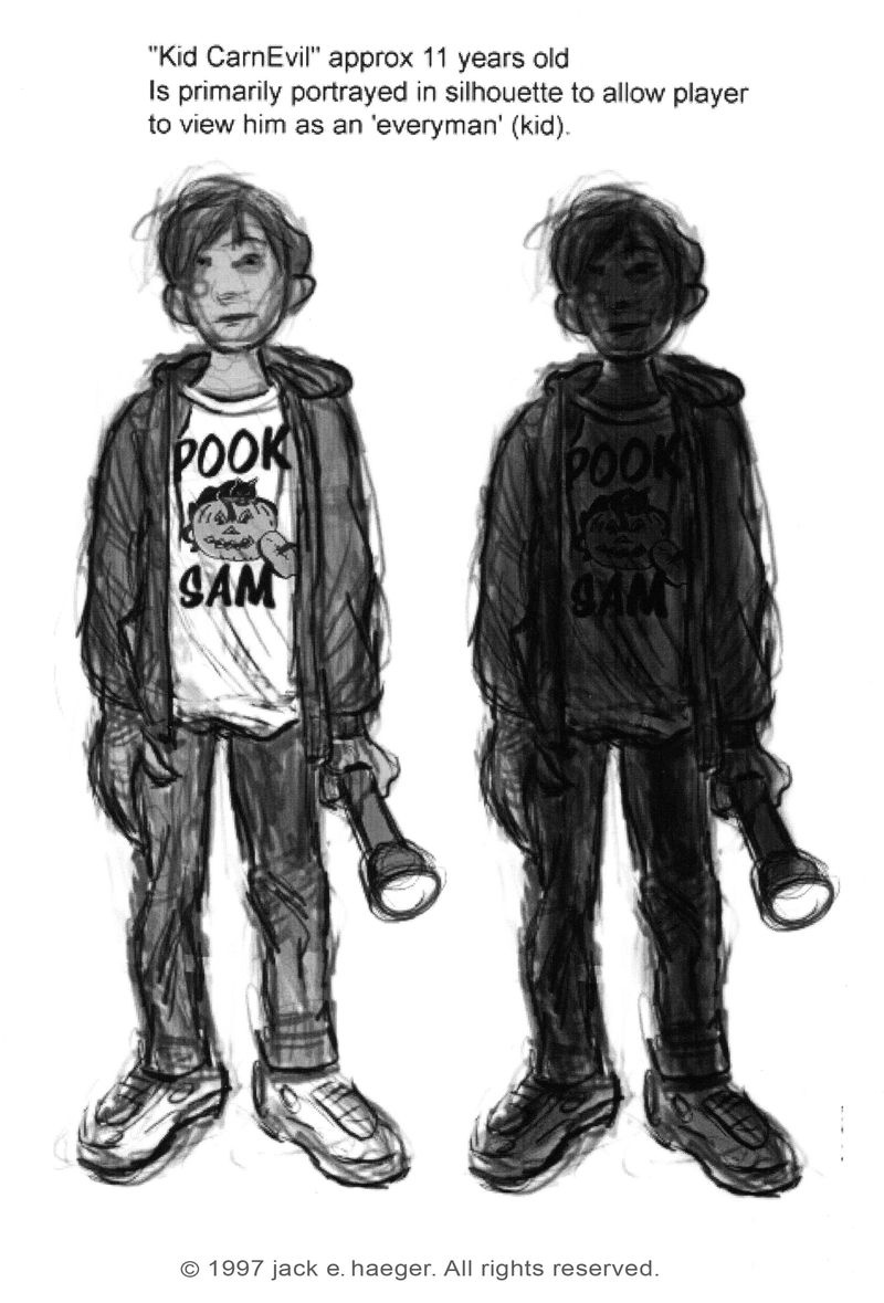 Concept art del protagonista senza nome.