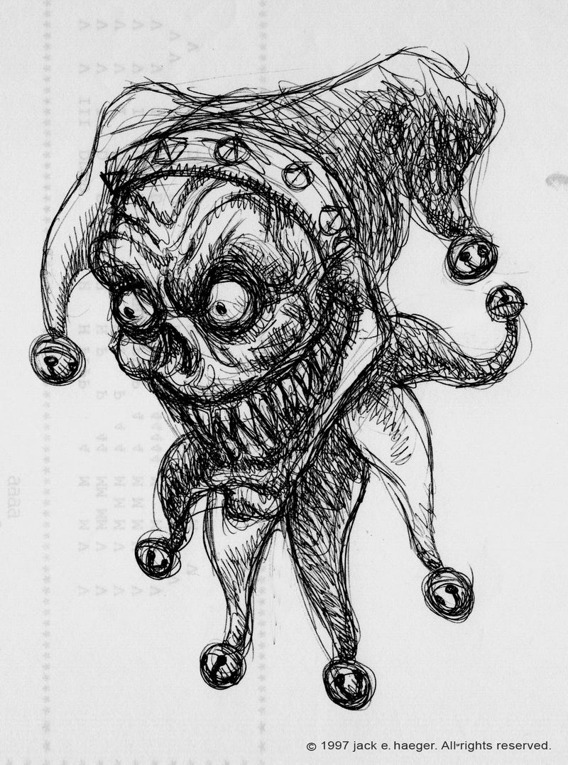 Concept art di quel minaccioso giullare Umlaut.