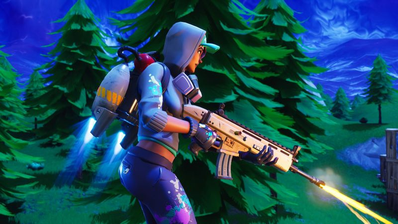 En jetpack joyrider i Fortnite Battle Royale.