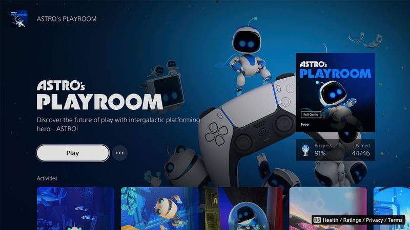 PS5 käyttöliittymä