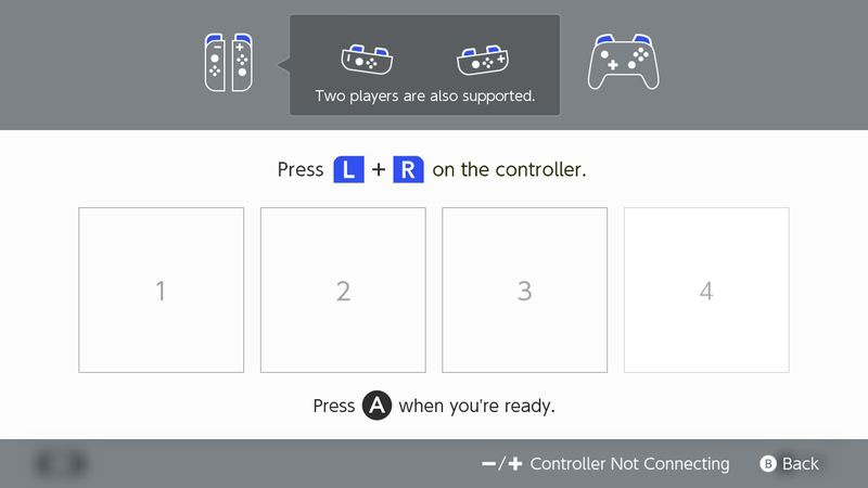 Nintendo switch Joy-con verbindingsscherm