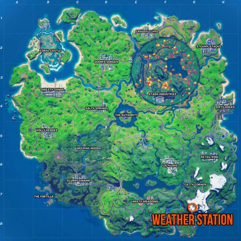 Fortnite Weather Station platskarta