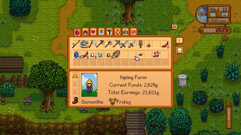 Stardew Valley-Taschen-Upgrade