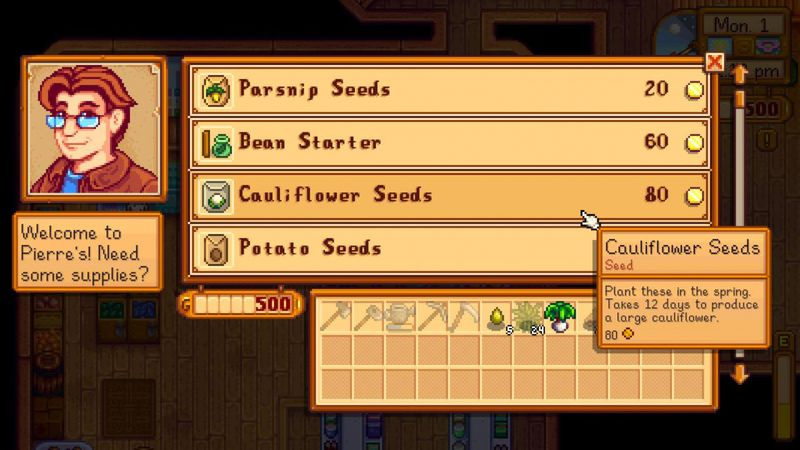 Stardew Valley investiert in Feldfrüchte