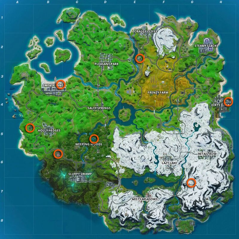 Fortnite Ice Boxes kartta