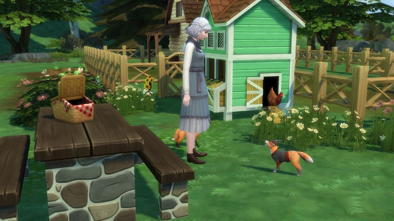 Kuinka ostaa eläinvaatteita Sims 4 Cottage Livingissä