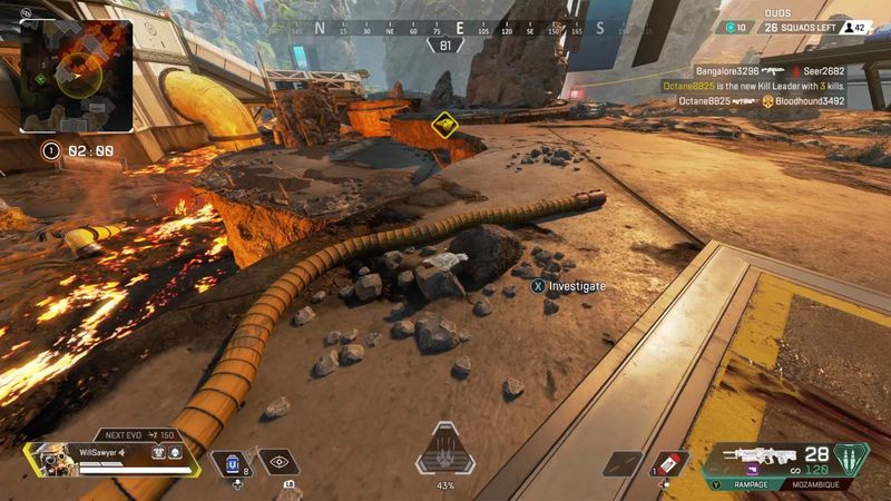 Apex Legends Apex Chronicles Bloodhound finder hvid ravn i lava sifon
