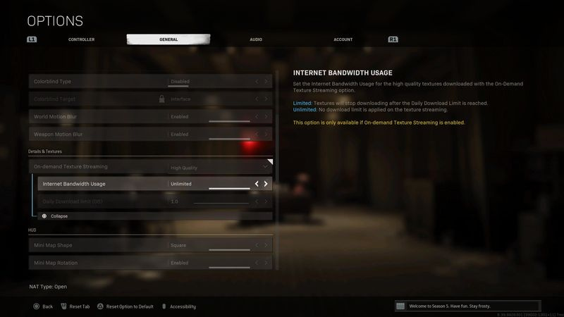 Warzone-konsoll streaming av tekstur på forespørsel