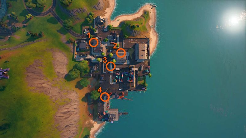 Fortnite advarselsskilte placeringskortguide