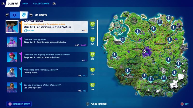 Fortnite Week 5 -tehtävät, kausi 7