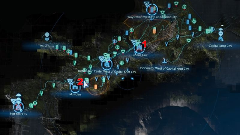 Death Stranding Cameosin itäinen alue