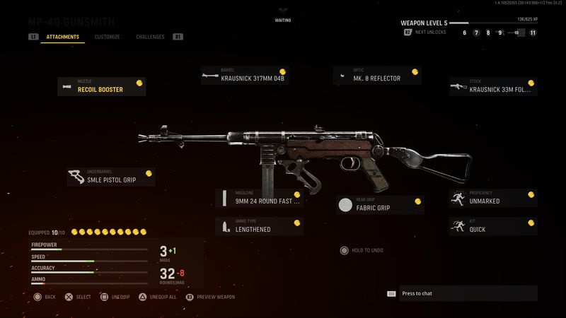 Call of Duty Vanguard MP40 Miglior caricamento build