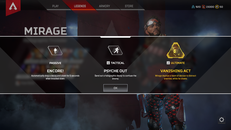 Apex Legends Mirage-Fähigkeiten