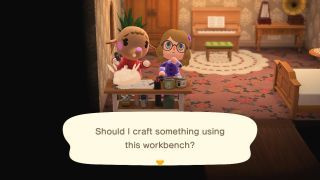 Animal Crossing: New Horizons laver sammen med en landsbyboer