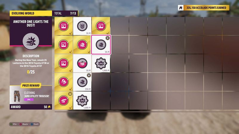 Forza Horizon 5 2022 nieuwjaarsonderscheidingen