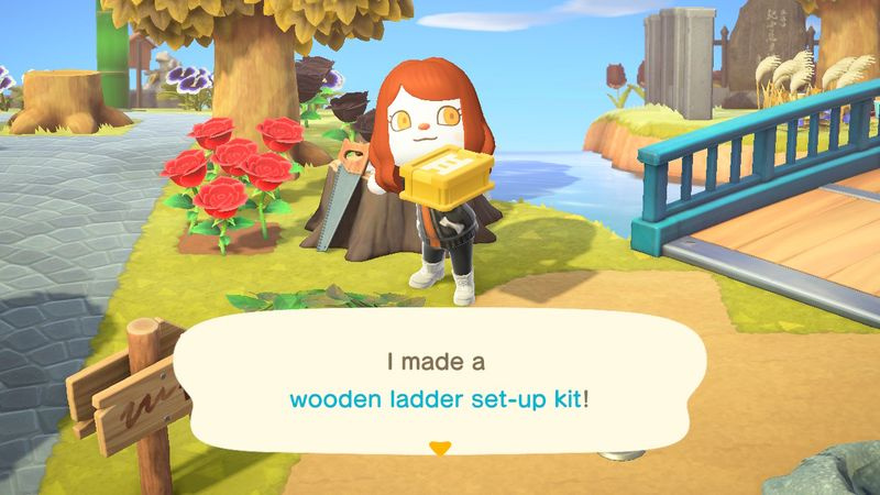 Animal Crossing New Horizons Trästege Set-up Kit