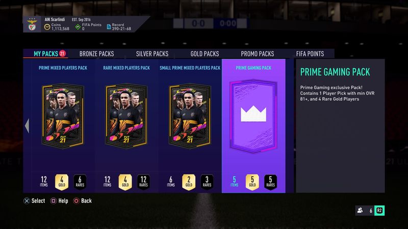 FIFA 21 Prime Gaming