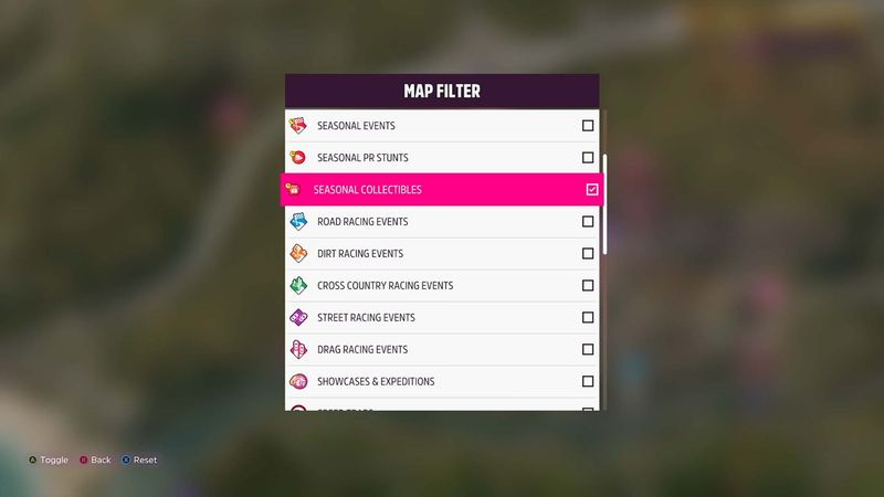 Forza Horizon 5 skattjakt kartfilter
