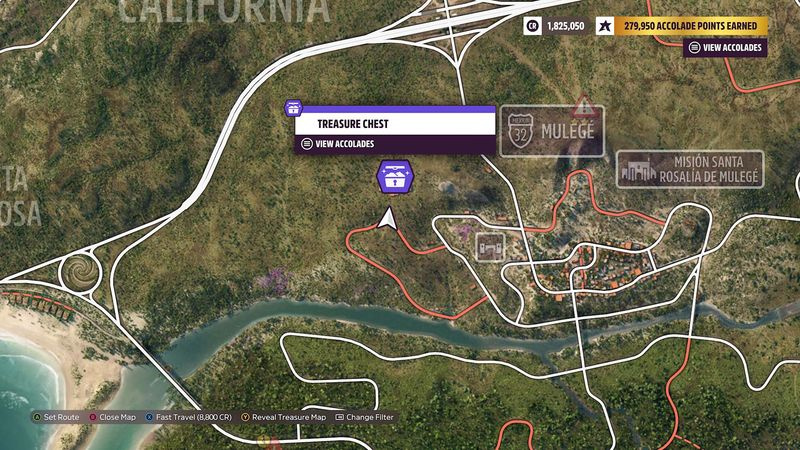 Forza Horizon 5 skattjakt nya höjder skattkista plats på kartan