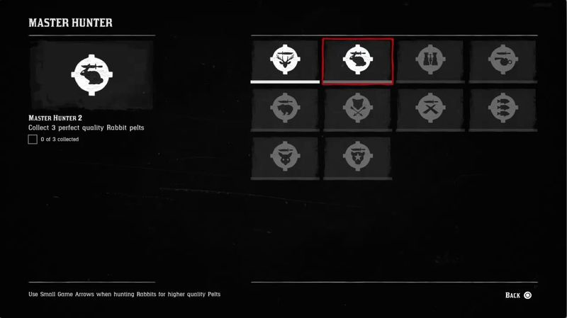 Red Dead Redemption 2 Meisterjäger-Herausforderungen Sammle 3 Kaninchenfelle von perfekter Qualität