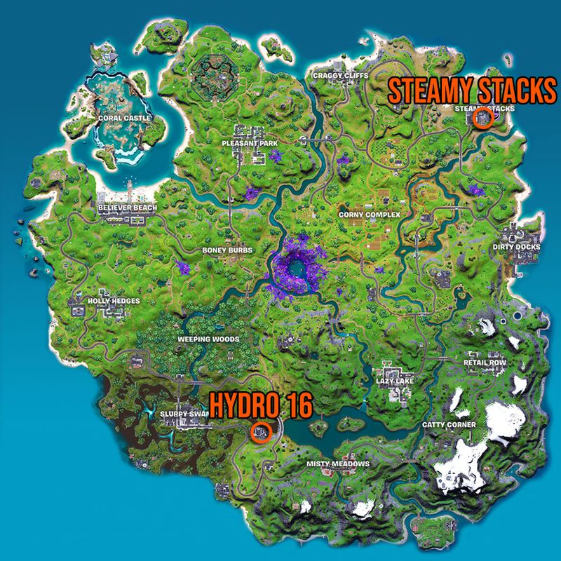 Fortnite Doomsday Preppers -oppaan sijaintikartta