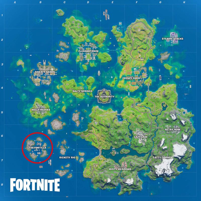 Sfide di Fortnite Aquaman: usa una vasca idromassaggio al Fortilla