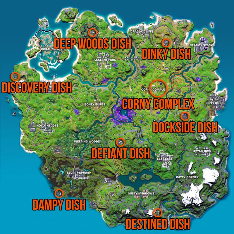 Fortnite Tech Vapen platser