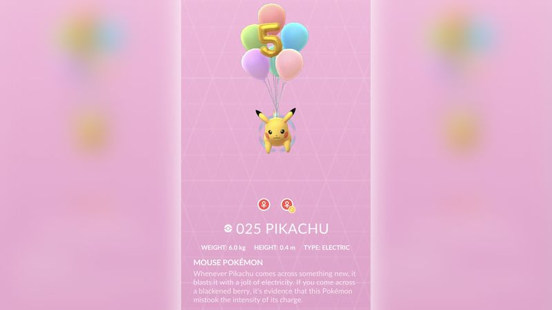 Pokemon Go femårsjubileum
