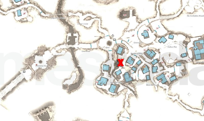 bosiddende onde landsbyvåben