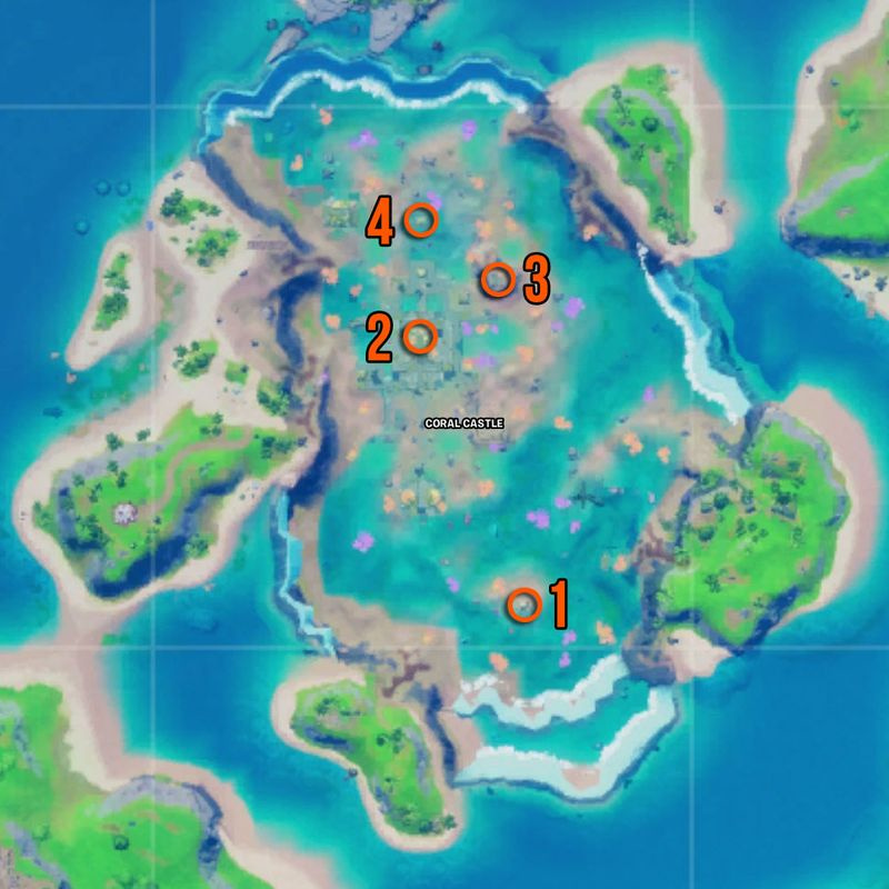 Fortnite Floating Rings at Coral Castle platskarta