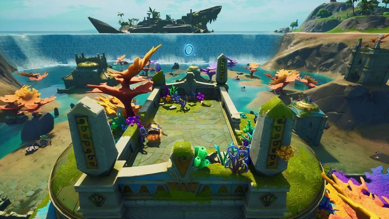 Fortnite flytande ringar på Coral Castle-platser