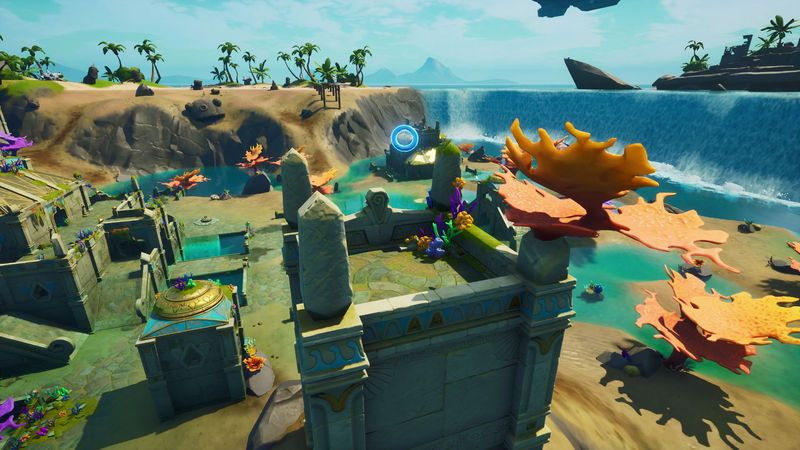 Fortnite flytande ringar på Coral Castle-platser