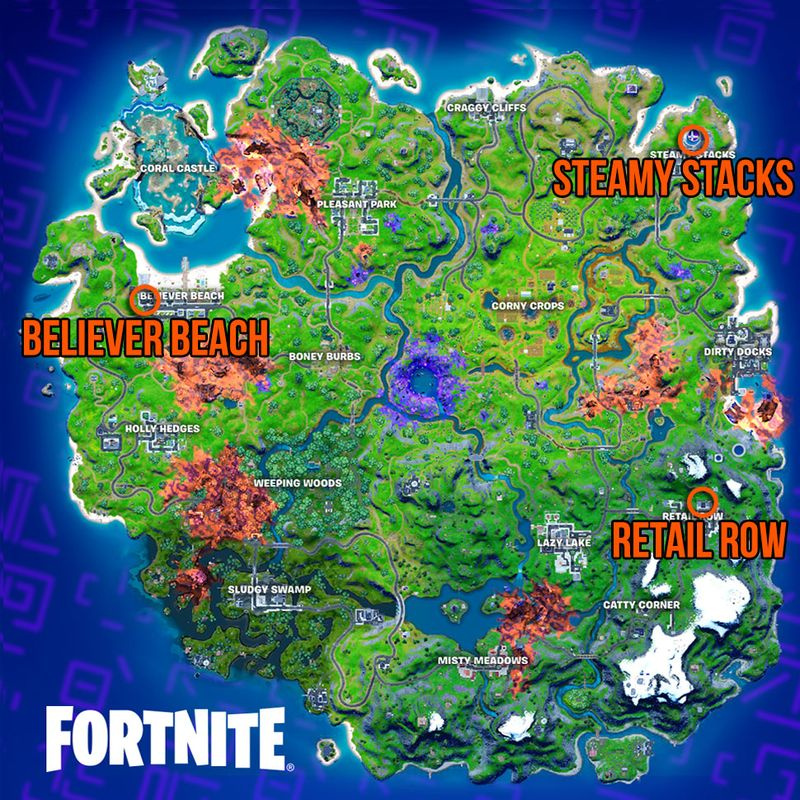 Fortnite Shady Doggo graffitien sijaintikartta