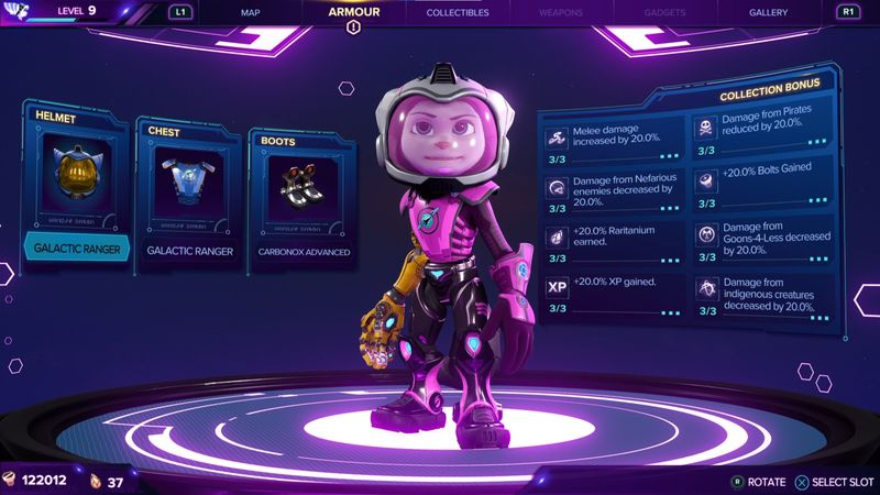 Ratchet och Clank Rift Apart bästa rustning