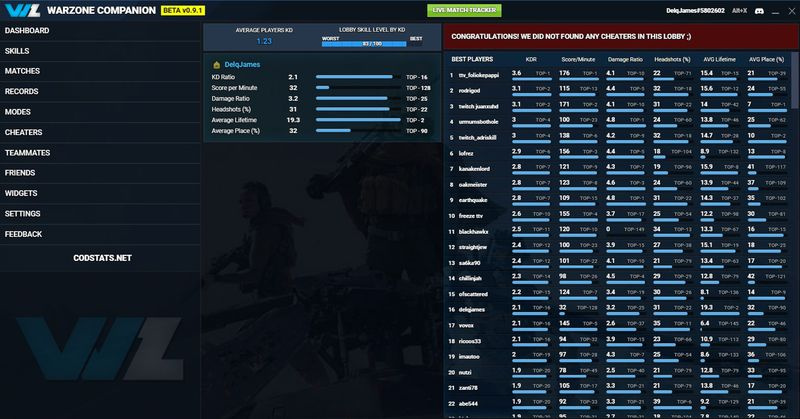 Begeleidende app voor Warzone