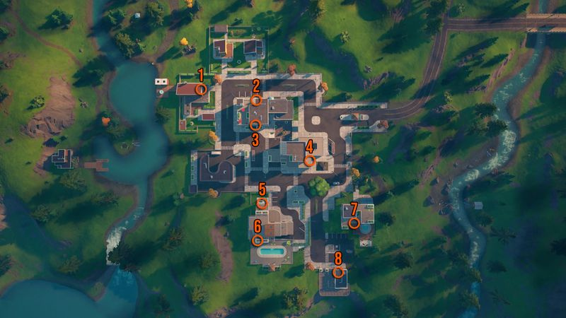 Fortnite blomstervasekort til Lazy Lake
