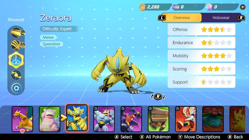 pokemon unite zeraora