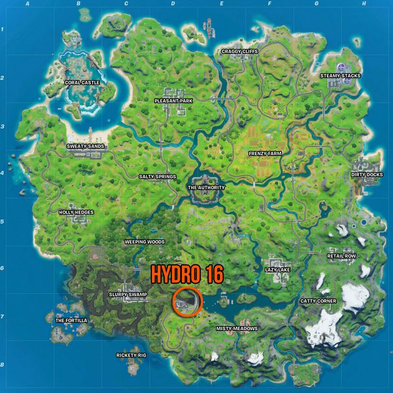 Fortnite Hydro 16 kartta