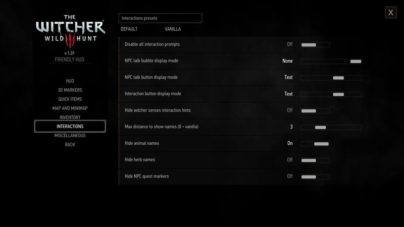 Witcher 3 hud vennlig