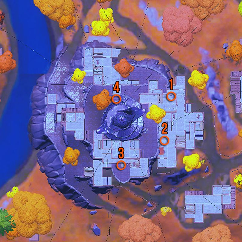 Fortnite gouden artefact locaties kaart