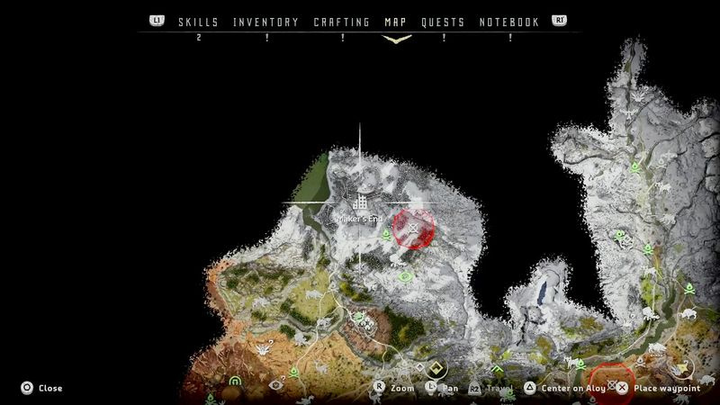 Horizon Zero Dawn kraftceller plassering 4: Grave-Hoard