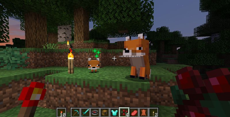 Come domare una volpe in Minecraft