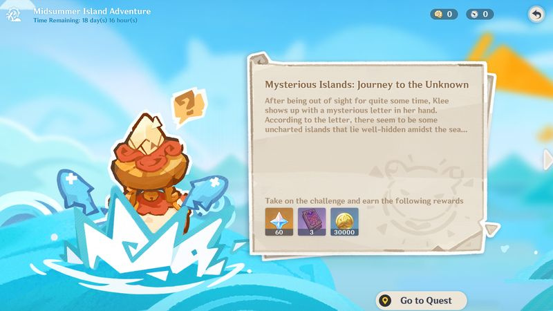 Genshin Impact Midsummer Island Adventure -tapahtuma