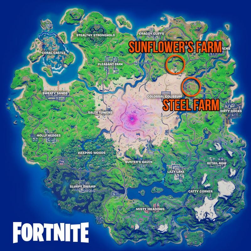 Fortnite Steel Farm ja Sunflower