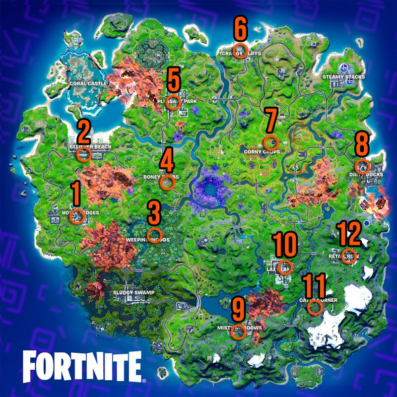 Fortnite Ghost Trap-platser