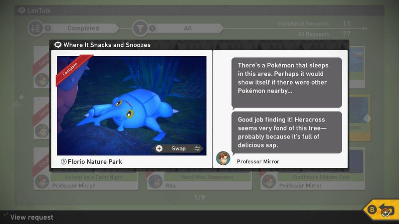 Pokemon Snap dove fa uno spuntino e posticipa