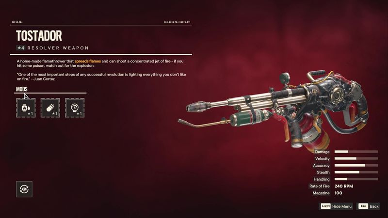 Far Cry 6 bedste resolver våben tostador