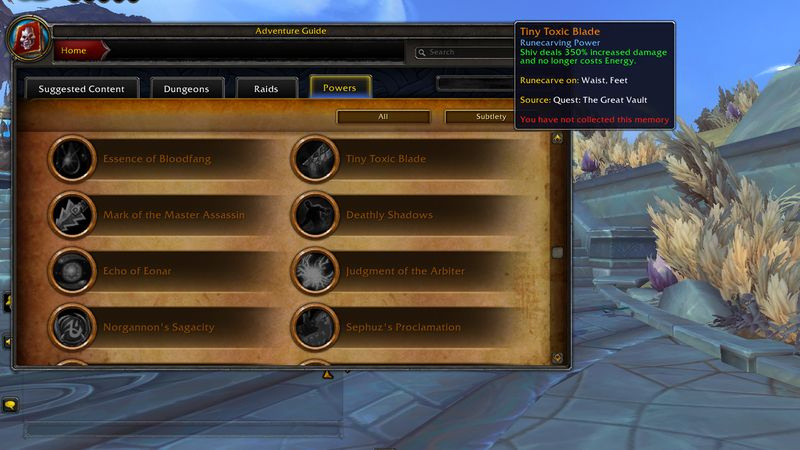 Missione dei pezzi finali di World Of Warcraft