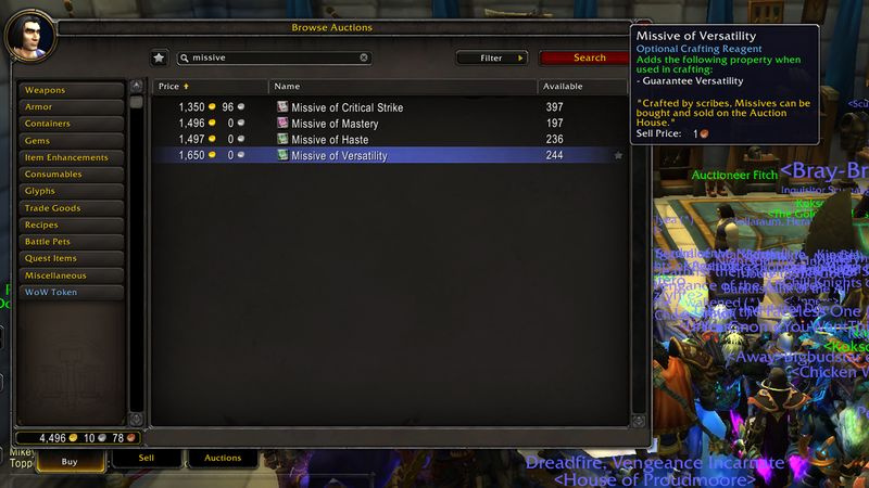 Missione dei pezzi finali di World Of Warcraft