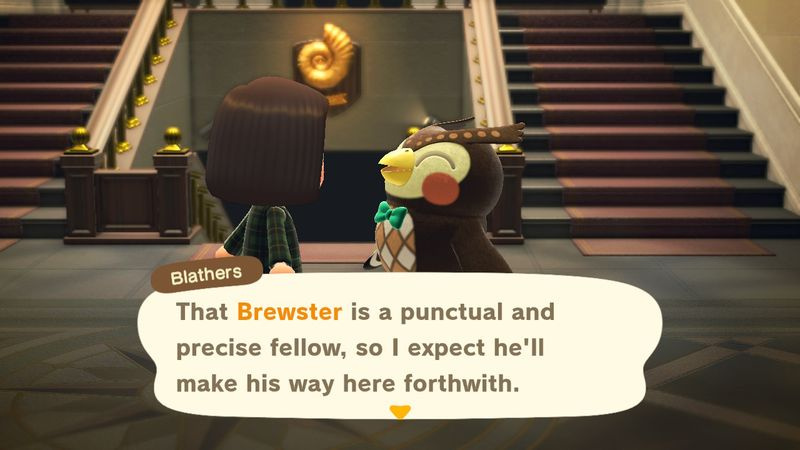 Blathers taler om Brewster